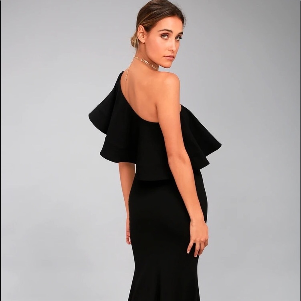 Black One shoulder maxi XL